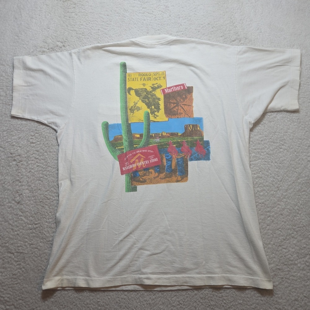 VINTAGE MARLBORO COUNTRY STORE COWBOY RODEO SHIRT XL 90s